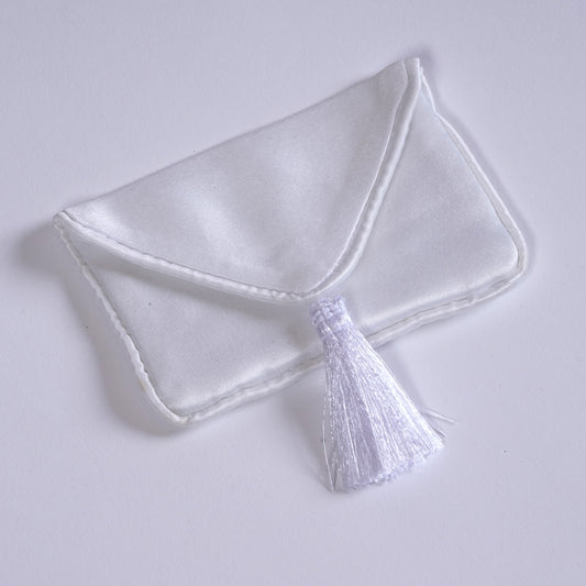 White Satin Coin Purse